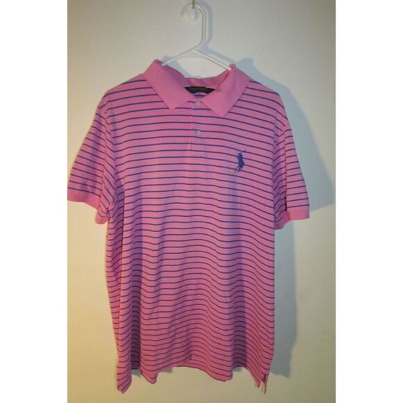 Polo Ralph Lauren Other - Ralph Lauren Polo Shirt Mens XXL Pink Blue Pony Pro Fit Golf Rugby Adult